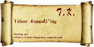 Tibor Koppány névjegykártya